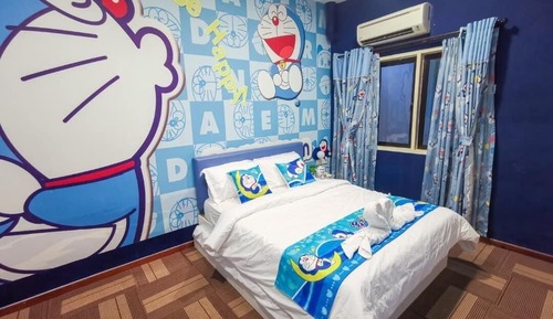 Habitación familiar, varias camas