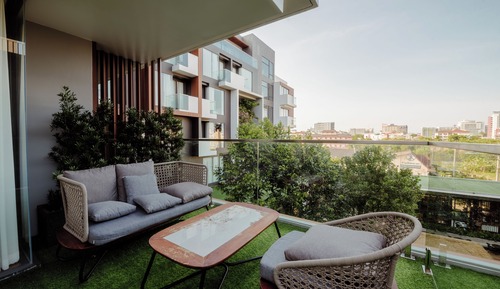 Habitación Deluxe, 1 cama de matrimonio grande, balcón, vistas al jardín