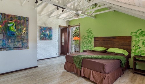 Habitación romántica doble, 1 cama de matrimonio, terraza, vistas a la montaña
