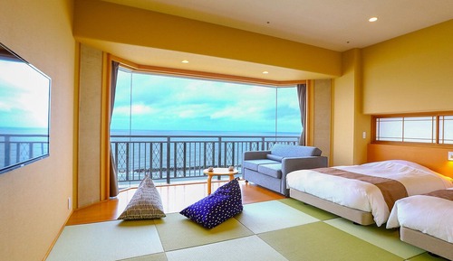 Habitación superior, no fumadores, vistas al mar (Japanese Style Twin Bed For 3 Persons)