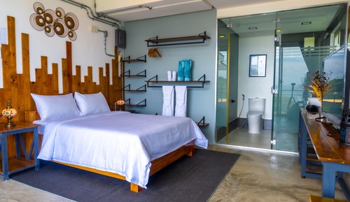 Habitación Deluxe, 1 cama de matrimonio, balcón, vistas al mar