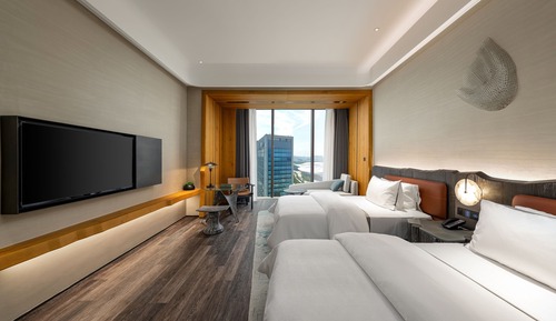 Habitación ejecutiva, 2 camas dobles, vistas a la ciudad