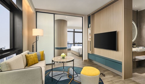 Suite estudio, 1 habitación, vistas a la ciudad (Habitat Corner View)