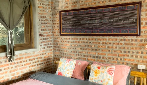Bungalow básico, 1 cama doble, balcón, vistas al jardín