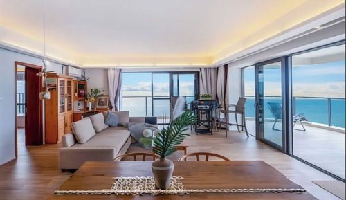 Suite panorámica, varias camas, vistas al mar