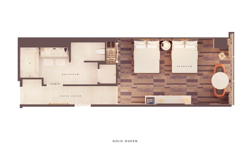 Habitación, 2 camas de matrimonio, vistas a la montaña (Gold, Great View)