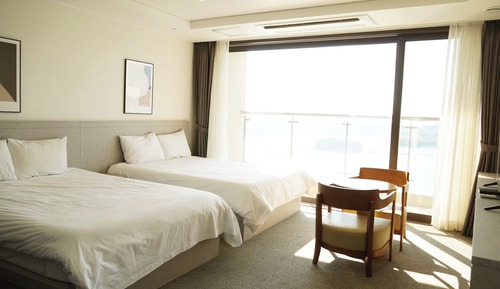 Habitación Premium con 2 camas individuales, no fumadores, vistas al mar