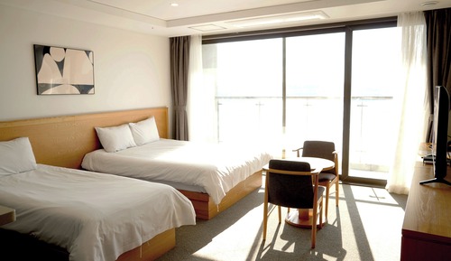 Habitación Deluxe con 2 camas individuales, no fumadores, vistas al mar