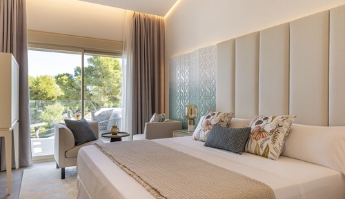 Habitación de diseño doble, 1 cama de matrimonio grande, terraza, vistas al mar