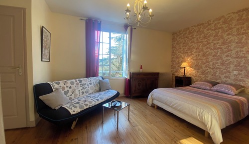 Habitación familiar, 1 cama de matrimonio con sofá cama, baño privado
