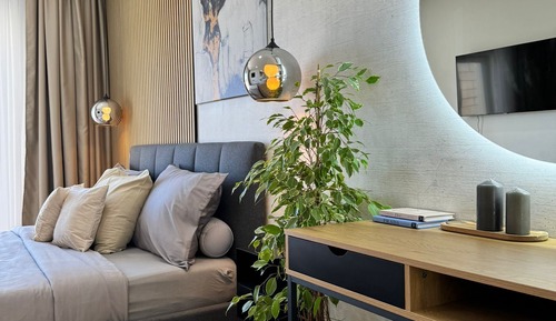 Habitación romántica doble, vistas parciales al mar
