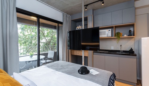 Estudio estándar, 1 cama doble, patio