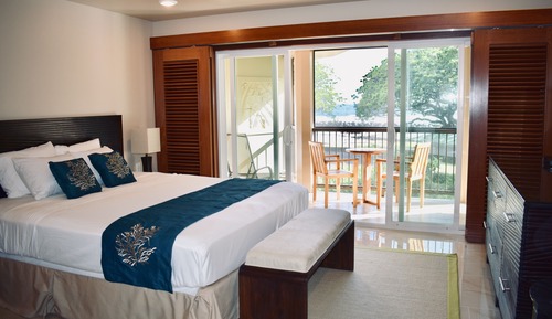 Suite estudio de lujo, 1 cama de matrimonio grande, vistas a la playa, frente al mar