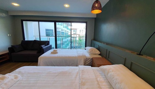 Habitación superior, 2 camas individuales, no fumadores, vistas al mar