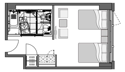 Habitación superior con 2 camas individuales, no fumadores (Accessible Room)