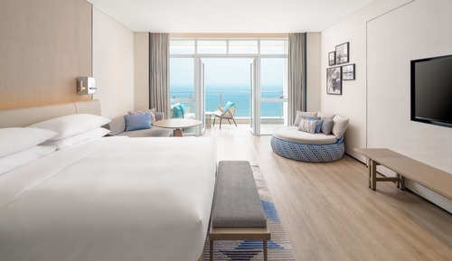 Habitación Premier, 1 cama de matrimonio grande, balcón, vistas al mar