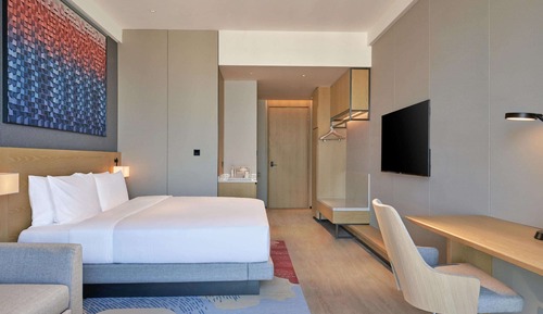Habitación, 1 cama de matrimonio grande con sofá cama, vistas al mar