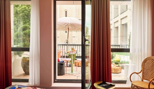 Habitación, 1 cama de matrimonio grande, terraza (XXL Mama)