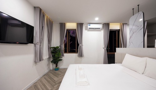 Habitación Deluxe doble, 1 cama de matrimonio grande, vistas a la playa