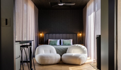 Cabaña de lujo, 1 cama de matrimonio grande, sauna