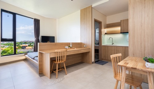 Apartamento Deluxe, 1 cama de matrimonio grande, acceso a la piscina, vistas al mar