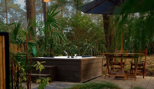 Cabaña Deluxe, bañera de hidromasaje