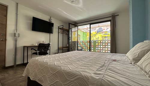 Habitación Confort doble, 1 cama de matrimonio, baño privado, vistas al patio