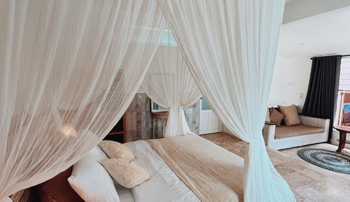 Bungalow Confort, 1 cama de matrimonio grande, vistas al jardín