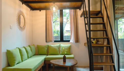Habitación cuádruple familiar, terraza, vistas al jardín