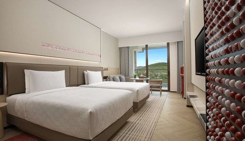 Habitación estándar, 2 camas dobles, vistas al lago