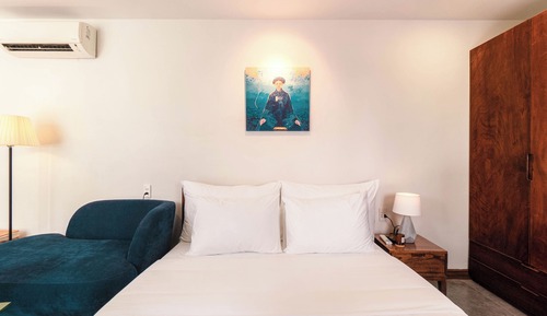 Suite estudio, 1 cama de matrimonio grande, balcón