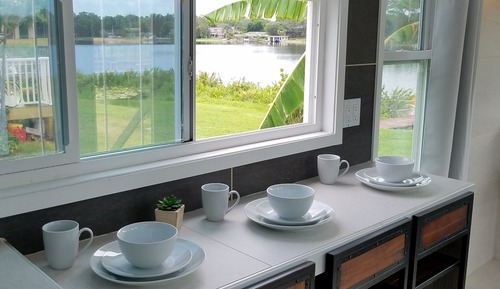 Casa de campo de diseño, vistas al lago
