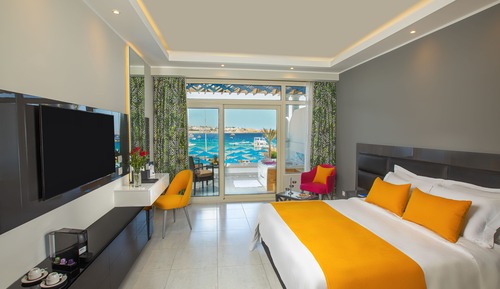Habitación Deluxe doble, 1 cama de matrimonio grande, vistas a la playa