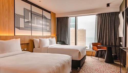 Habitación Deluxe, 2 camas de matrimonio, Acceso al salón del club (Premium)
