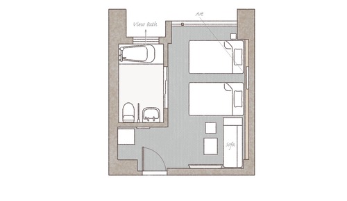 Habitación sénior, 2 habitaciones, accesible para personas con discapacidad, no fumadores