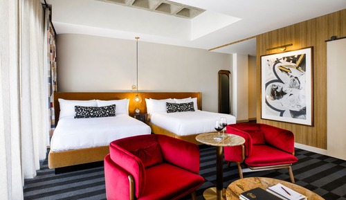 Habitación, 2 camas de matrimonio, no fumadores, vistas a la ciudad