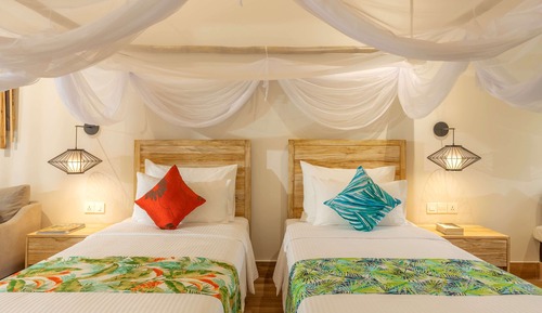 Bungalow, frente a la playa (2 Single Beds)