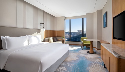 Habitación estándar, 1 cama de matrimonio grande, vistas a la montaña (YuanBao Mountain View)