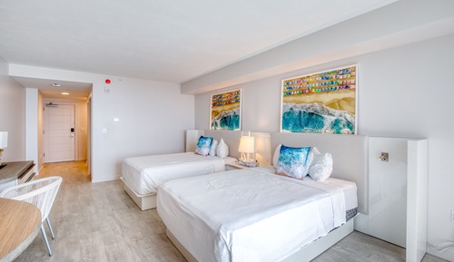 Habitación estándar, 2 camas de matrimonio, vistas al mar