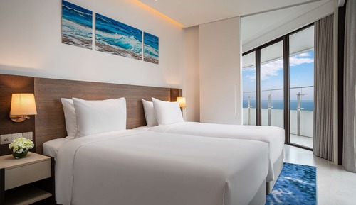 Habitación familiar, vistas al mar