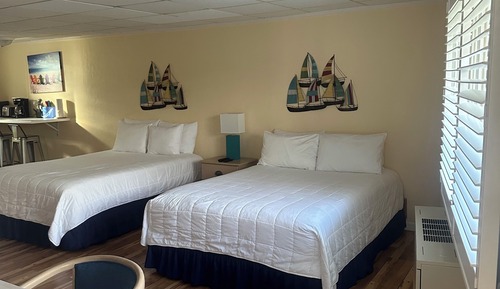 Estudio estándar, 2 camas de matrimonio, no fumadores, vistas al patio