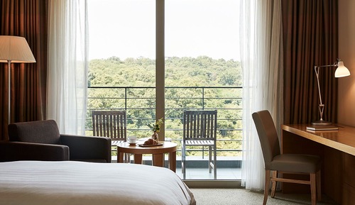 Habitación Deluxe con 2 camas individuales, vistas al jardín