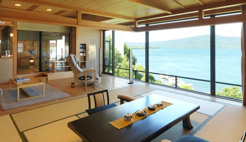 Suite Deluxe, vistas al lago (UMI no ZA, private hot spring)