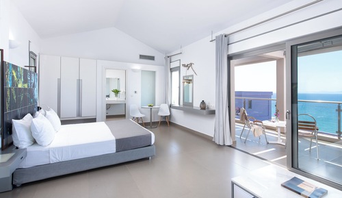 Suite junior, 1 cama de matrimonio grande con sofá cama, vistas al mar