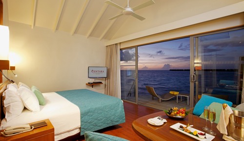 Villa, 1 cama de matrimonio grande, sobre el agua (Sunset)