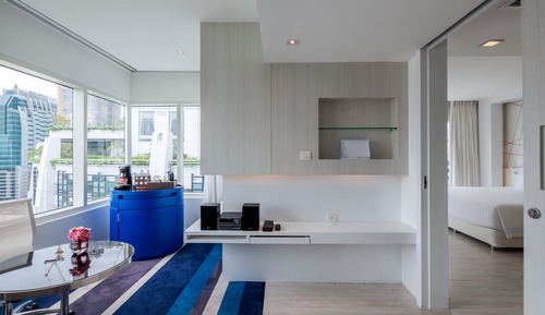 Suite Deluxe, 1 cama de matrimonio grande con sofá cama, vistas a la ciudad