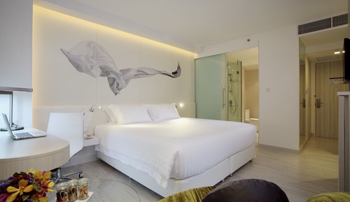 Habitación superior, 1 cama de matrimonio, vistas a la ciudad