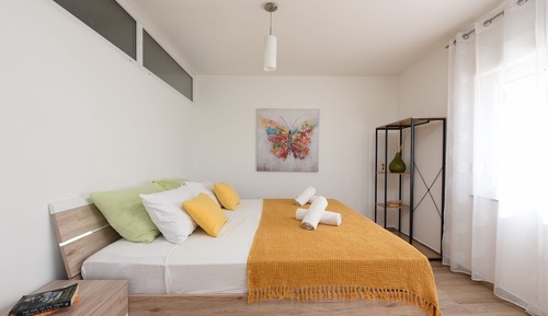 Apartamento panorámico, 2 camas de matrimonio, terraza, vistas al mar