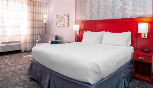 Habitación, 1 cama de matrimonio grande con sofá cama (Mobility/Hearing Access, Roll-In Shwr)