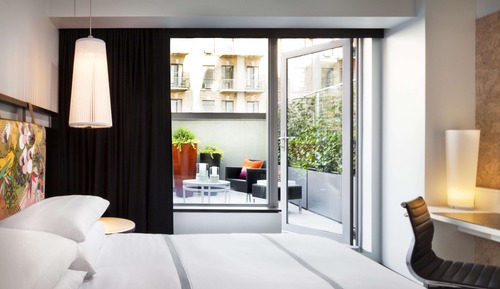 Habitación, 1 cama de matrimonio grande, terraza